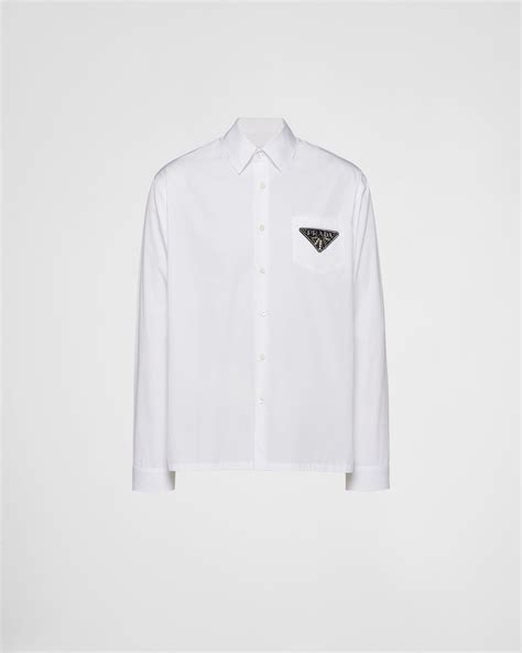 prada white cotton dress|prada men's dress shirt white.